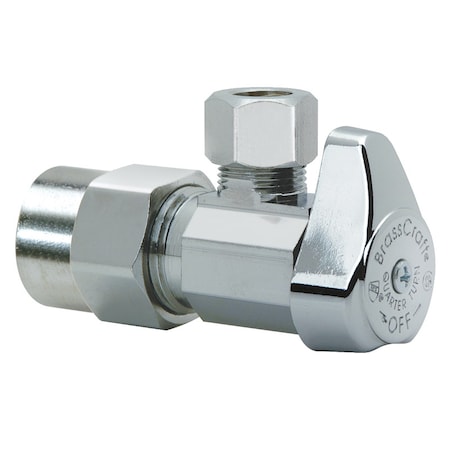 Brasscraft BrassCraft 1/2 in. CPVC outlets X 3/8 in. Compression Brass Angle Stop Valve G2PR19X CD